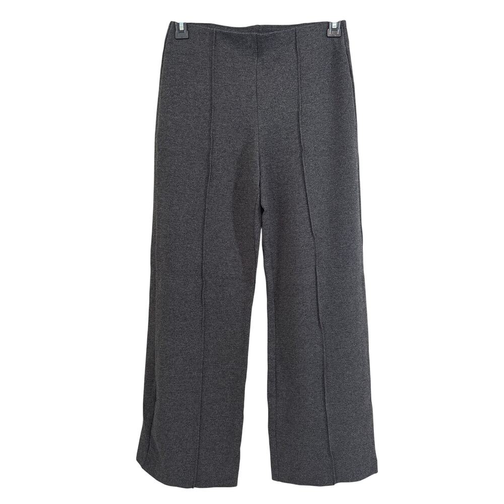 Rafaella Comfort Size 6 Gray Pants Seam Down the Front of Wide Legs